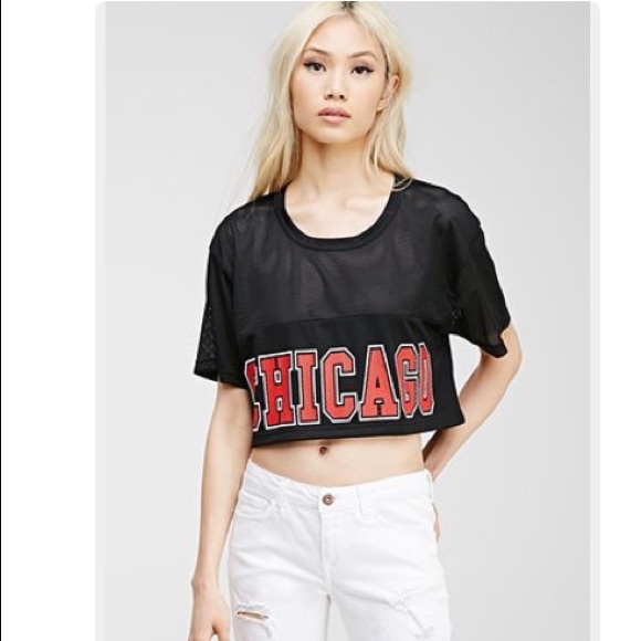 chicago bulls crop top forever 21
